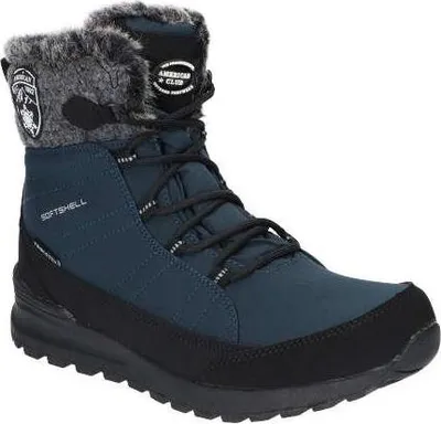 Produktbild von American Club Sn2724 Damen Winterschuhe Softshell, Tripletex-Membran, Winterstiefel mit Fleecefutter, Gefüttert Schneestiefel, Dunkelblau 38