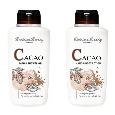 Produktbild von Bettina Barty Cacao Bath & Shower Gel + Hand & Body Lotion, je 500 ml