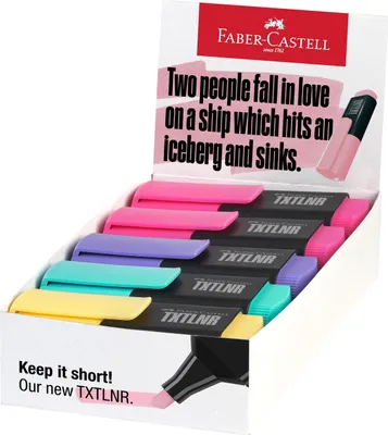 Immagine prodotto di FABER-CASTELL 154212 FABER-CASTELL TXTLNR Mini Pastell B Textmarker farbsortiert, 10 St.