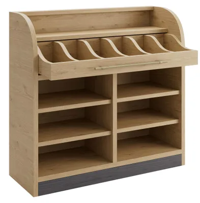 Produktbild von LEA | Besteckschrank | B:H 110 x 105 cm | Eiche | 4xBöden | Soft-Close