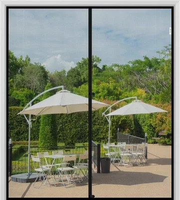 Produktbild von Unyqoos® Magnetisches Fliegengitter 235×250 cm – verstärkte Fliegenschutztür für Balkon, Terrasse & Keller, schwarz, magnetischer Verschluss, selbstklebend, ohne Bohren