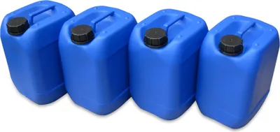 Produktbild von 4 Stück 10 Liter 10 L Kanister, Wasserkanister Farbe blau lebensmittelecht DIN51 (4x10knb51)