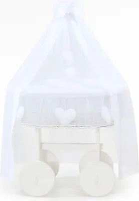 Immagine prodotto di Culla in vimini Deluxe Amelie - Culla per bambini - Ecologica, fatta a mano e confortevole con