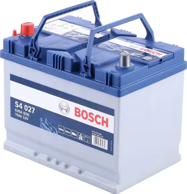 Produktbild von Bosch S4 027, Plombierte Bleisäure (VRLA), 70 Ah, 12 V, 630 A, Auto, Wartungsfrei