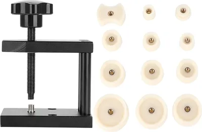 Produktbild von Uhrpresswerkzeug Set – Magischer Kamm, Schraubbar für Uhrenkristall, Rückseitige Abdeckung Presswerkzeug mit 12 Matrizen, Reparatur Kit