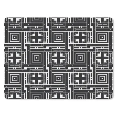 Produktbild von MuchoWow® Mauspad Mousepad Geometrie - Muster - Schwarz 23x19 cm - Mousepads - Maus Mat - Pad - Mausunterlage - Schreibtischunterlage - Mauspad