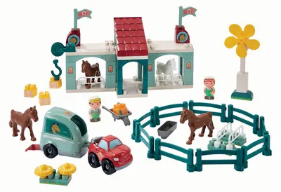 Image de Ecoiffier Abrick Hippodrome - 60 pièces