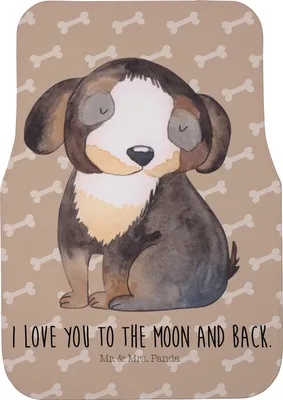 Produktbild von Mr. & Mrs. Panda Autoteppich Hund Entspannen - Hundeglück - Geschenk, Fußmatte Auto, Liebe, Universal, Auto-Fußmatte, Automatte, Fürs, Treue, Sprüche