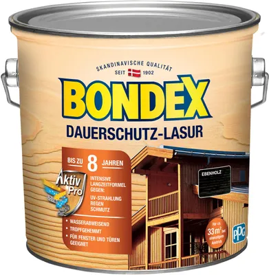 Produktbild von Bondex Dauerschutz Lasur 2,5 L ebenholz