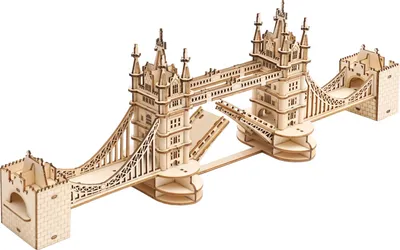 Produktbild von ROBOTIME Rolife Beleuchtetes 3D Holzpuzzle Tower Bridge 113 Teile