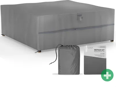 Produktbild von SANZARO Gartenmöbel Abdeckung für Sitzgruppen Winterfest | RipStop-Technologie | 600D Oxford Gewebe | UV-Beständig | 250x250x90cm