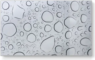 Produktbild von DEQORI Frühstücksbrett Glas 23x14 cm 'Wassertropfenmuster' Schneidebrett Platte