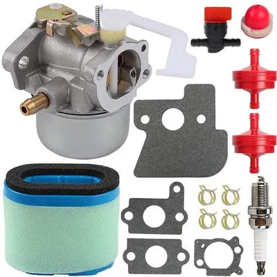 Produktbild von Motorcarburateurerset für Briggs & Stratton Modelle 121602-0016-B1 121607-0227-B1 - Synchronisierungset - Luft- und Brandstofffilter - Entzündungskappe