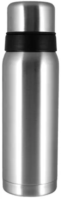Produktbild von Thermoskanne 0,75 l Edelstahl Vakuumisoliert, 6h warm, 20h kalt, mit Doppelbecher