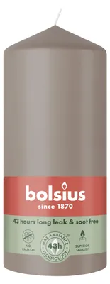 Productafbeelding van Bolsius Stompkaars 130/68 Light Taupe (1 stuk)