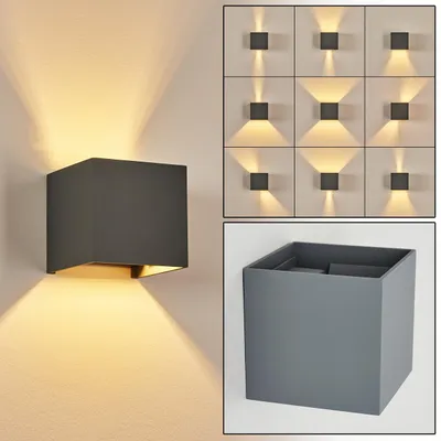 Produktbild von Vaccina »Vaccina« moderne Wandlampe aus Metall in Grau