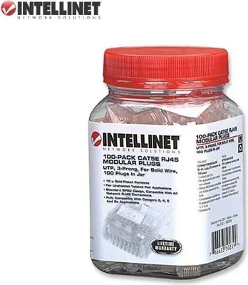 Zdjęcie produktu dla Intellinet 502399, RJ-45, Przezroczysty, Polikarbonat, Cat5e, U/UTP (UTP), Złoto