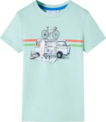 Produktbild von Möbel Kinder-T-Shirt Helles Minzgrün 116 - Langarmshirts 12046
