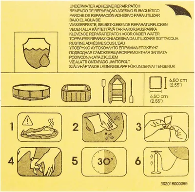 Produktbild von Bestway® Wasserfeste selbstklebende Reparaturflicken 6,5 x 6,5 cm, 10 Stück