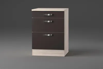 Produktbild von Küchen Schubladenunterschrank mit Arbeitsplatte Faro U636-9 in anthrazit 60 cm breit