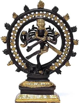 Zdjęcie produktu dla Shiva Nataraj Mosiądz Dwukolorowy - 1020 G; 20 cm