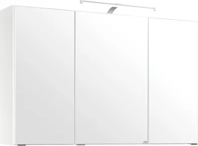 Image de Spiegelschrank >Graphit< in Weiß - 100x64x20cm (BxHxT)