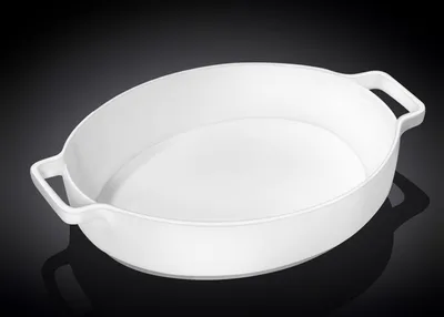 Zdjęcie produktu dla Naczynie do zapiekanek Wilmax z uchwytami, 2730 ml, porcelana, białe, WL-997041/A