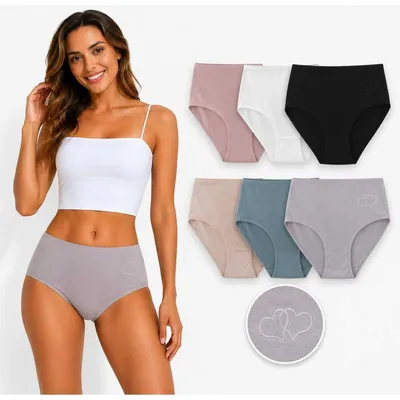 Produktbild von Damen Slips 6er Pack Baumwolle – bequem & atmungsaktiv Mix5/XL