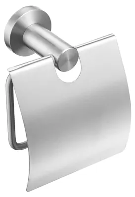 Productafbeelding van Toiletpapierhouder met deksel, geborsteld roestvrij staal, wandmontage