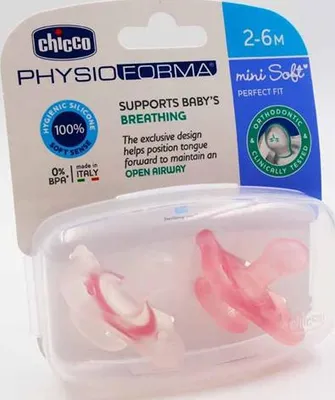 Zdjęcie produktu dla Chicco PhysioForma Mini Soft, Smoczek mega miękki, Ortodontyczne, Silikon, Chłopak, dziewczyna