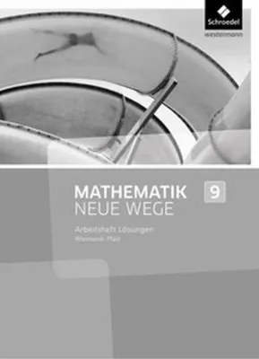 Obrázek produktu pro Mathematik Neue Wege SI 9. Lösungen zum Arbeitsheft. Rheinland-Pfalz