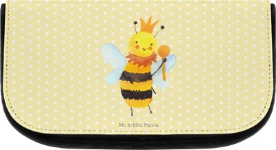 Produktbild von Mr. & Mrs. Panda Kulturbeutel Biene König - Gelb Pastell - Geschenk, Make-up Organizer, kosmetiktäschchen, Tasche, Kosmetiktasche, kulturtäschchen