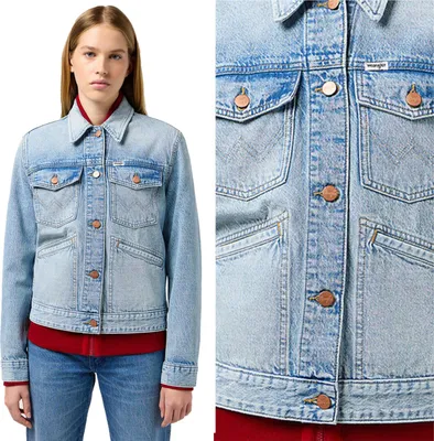 Obrázek produktu pro WRANGLER dámská, džínová bunda HERITAGE JACKET, M, modrá, džínová bunda, , džínové bundy