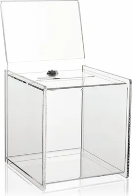 Produktbild von Aktionsbox (15x15x15cm) mit Schloss + A6 TOP-Schild
