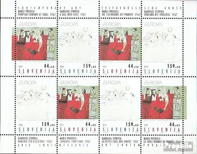Produktbild von Briefmarken Slowenien 1993 Mi 48-49 Kleinbogen (kompl.Ausg.) postfrisch Zeitgenössische Kunst