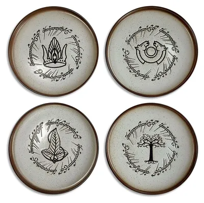 Fantasy-Teller-Set, 4er, 26 cm, Keramik, spülmaschinenfest