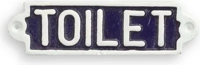Produktbild von Wandschild Wandplakette Gusseisen Toilet