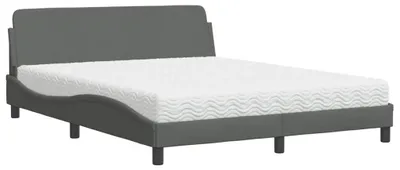 Obrázok produktu pre vidaXL Posteľ s matracom "Dover" tmavo šedá 160x200 cm látka