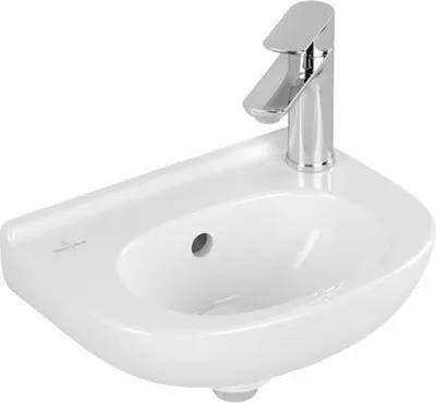 Produktbild von VB Handwaschbecken Compact O.novo 360x270mm Oval mit Überlauf Weiß Alpin