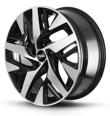 Produktbild von 19 Zoll Alufelge OXXO Pulse Pro Bicolor 19"x8.00" 5x112 PCD ET34 66.6mm Felge Schwarz Frontpoliert