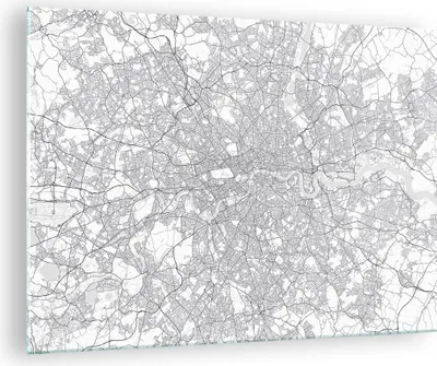 Produktbild von Bilder auf glas - Einteilig - Stadt Karte London - 70x50cm - Glasbilder - Wandbilder - Bilder - zum Aufhängen bereit - Wanddekoration aus Glas - Glas Bilder - Wandbild auf Glas - GAA70x50-4680