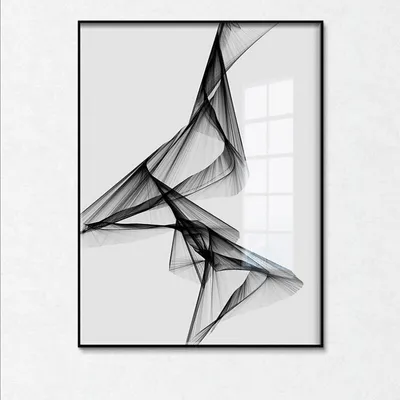 Produktbild von TPFLiving Kunstdruck LW-49 (OHNE RAHMEN) Poster - Leinwand - Wandbild - Hochauflösender Giclée-Druck, langlebig und hochwertig - Nordic Art - Abstrakte Linien - Bilder Wohnzimmer -  - Größe: 60x90cm