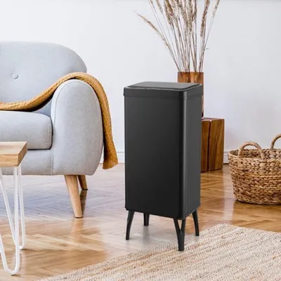 Image de Poubelle à capteur avec couvercle automatique - 50 litres - Acier inoxydable - Sans contact