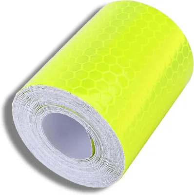 Immagine prodotto di Nastro riflettente per vialetti, ingressi. Nastro riflettente per esterni, impermeabile, di avvertimento. Nastro fluorescente per la sicurezza. Nastro riflettente per auto