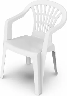 Image de Fauteuil De Jardin Lyra Blanc Empilable, Dossier Bas, Résine - Ipae Progarden
