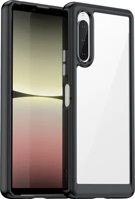 Immagine prodotto di Custodia per Sony Xperia 10 V trasparente, antiurto in silicone TPU protettivo nero