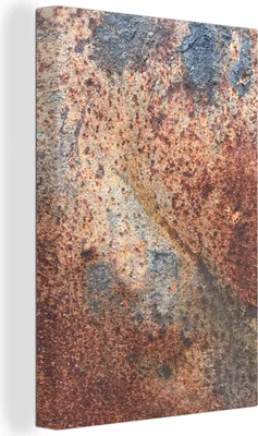 Produktbild von OneMillionCanvasses® - Leinwandbilder - 90x140 cm, Stahl - Rost - Eisen, Wandbilder Kunstdruck Wanddekoration - Foto auf Leinwand - Gemälde auf Holzrahmen - Wandschmucke - Schlafzimmer