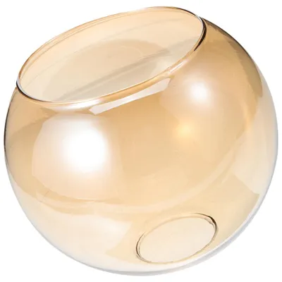 Glaskugel-Lampenschirm Amber E27 doppelte Öffnung rund 15 cm