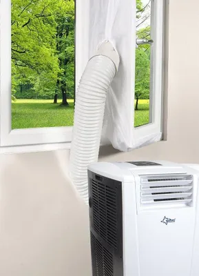 Produktbild von SUNTEC Air-Block-Klima Sail [Zubehör-Set für mobile lokale Klimageräte, Praktisches Segel zur Abdichtung von Fenstern/Türen inkl. Reißverschluss