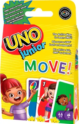 Produktbild von Mattel Games UNO Junior Move interaktives Kartenspiel, Kinderspiel